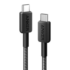 Anker 322 USB-C to USB-C Cable 60W Braided (1.8m/6ft) -Black