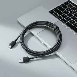 كابل أنكر 322 USB-A إلى USB-C مضفر (0.9 م/3 قدم) - أسود