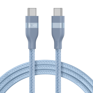 كابل Anker USB-C إلى USB-C بقوة 240 واط (مُعاد تدويره - مضفر) (0.9 متر/3 قدم) - أزرق