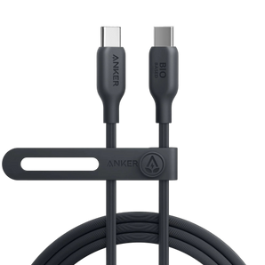 كابل Anker 544 USB-C إلى USB-C بقوة 240 واط (مضفر بيولوجيًا) (1.8 متر/6 أقدام) - أسود