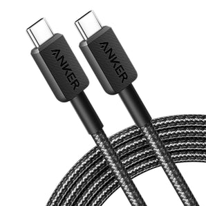 Anker 322 USB-C to USB-C Cable 60W Braided - 0.9m/3ft -Black