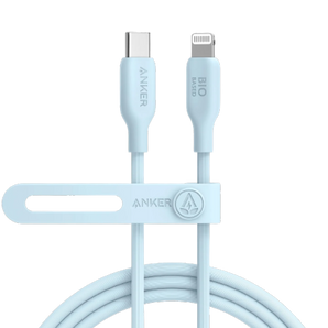 أنكر 542 كابل USB-C إلى لايتنينغ من مواد حيوية 0.9 متر/3 قدم - أزرق